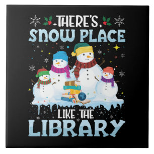 Carreau Il y a un endroit de neige comme la bibliothèque N