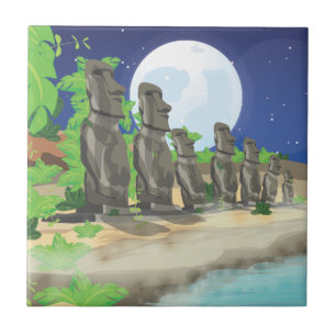 Carreau Île de Pâques Moai