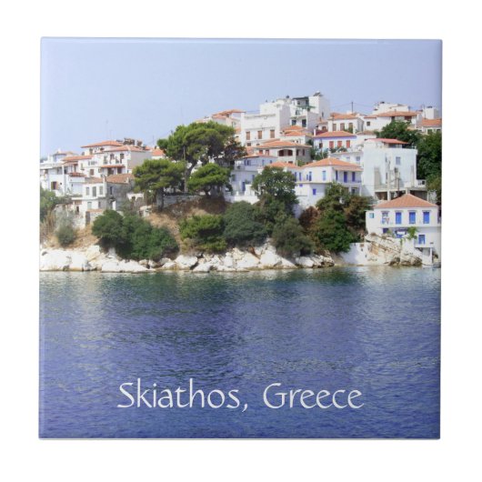 Carreau Île de Skiathos, Grèce Tile (Devant)