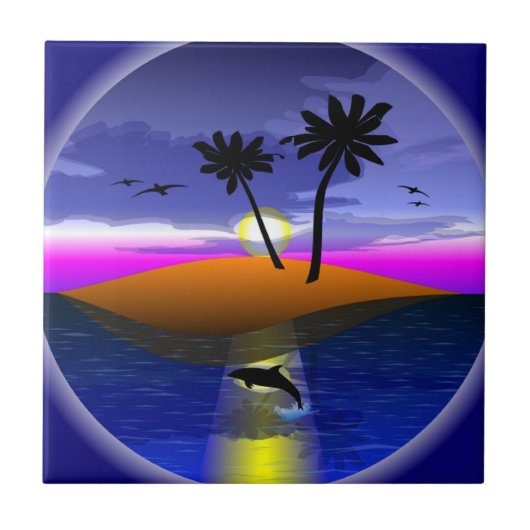 CARREAU ÎLE TROPICALE (Devant)