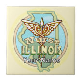 Carreau Illinois Nurse Caduceus Tile (Devant)