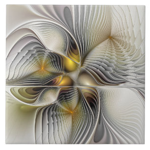 Carreau Illusion d'optique abstrait 3D fractal avec profon