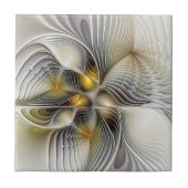 Carreau Illusion d'optique abstrait 3D fractal avec profon (Devant)