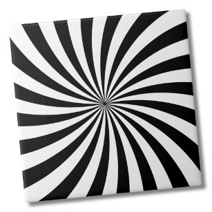 Carreau Illusion optique Abstraite cool Black White