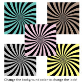 Carreau Illusion optique Black White Swirl