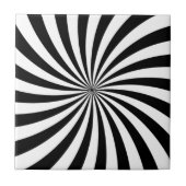 Carreau Illusion optique Black White Swirl (Devant)