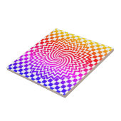 Carreau Illusion optique colorée psychédélique (Côté)