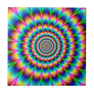 Carreau Illusion optique en spirale d'arc-en-ciel