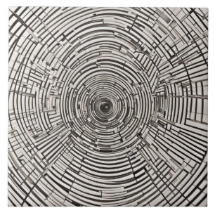 Carreau Illusion optique, spirale, lignes de l'ère atomiqu