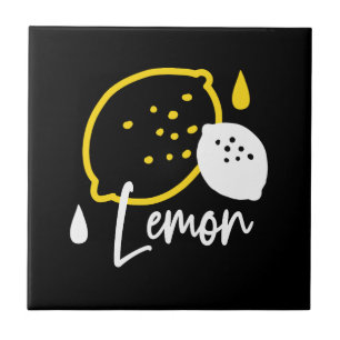 Carreau Illustration Abstraite au citron - Art des agrumes