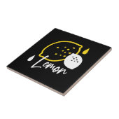 Carreau Illustration Abstraite au citron - Art des agrumes (Côté)