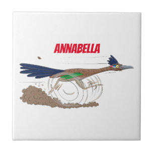 Carreau Illustration amusante de la caricature d'oiseau du