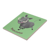 Carreau Illustration amusante d'un cochon de phacochère af (Côté)