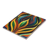 Carreau Illustration Art déco couleur or rétro (Côté)