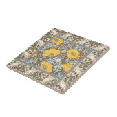 Carreau Illustration Art Nouveau Poppy Fleur Jaune (Côté)