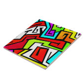 Carreau Illustration colorée de graffiti (Côté)