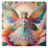 Carreau Illustration colorée de la fée d'été (Devant)