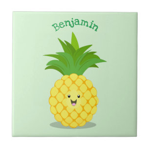 Carreau Illustration d'ananas mignon