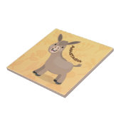 Carreau Illustration d'âne miniature joyeux (Côté)
