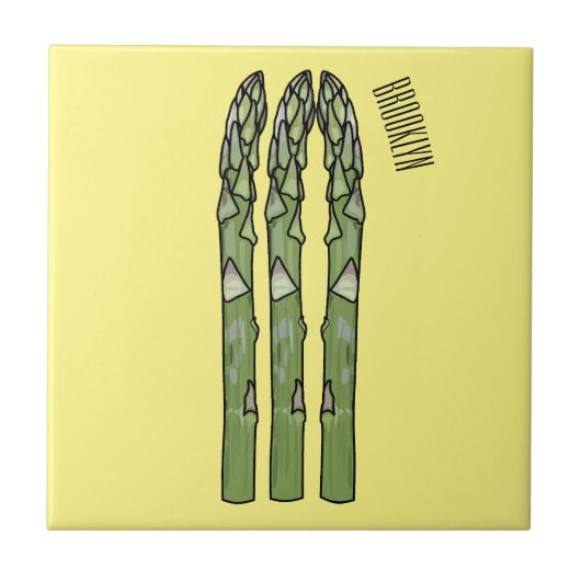 Carreau Illustration d'Asparagus (Devant)