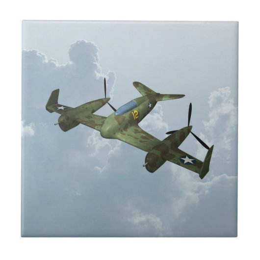 Carreau Illustration d'aviation militaire de vol de warbir (Devant)