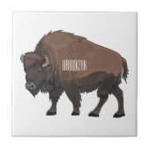 Carreau Illustration de bison (Devant)