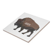 Carreau Illustration de bison (Côté)