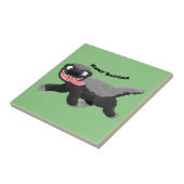 Carreau Illustration de blaireau au miel affamé (Côté)