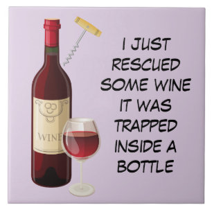 Carreau Illustration de bouteille et en verre de vin