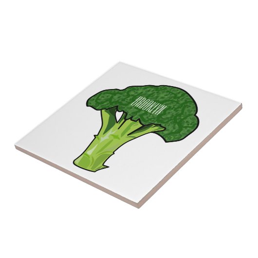 Carreau Illustration de Broccoli (Côté)