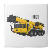 Carreau Illustration de camion de grue (Devant)