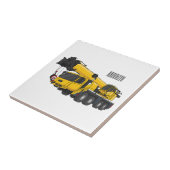 Carreau Illustration de camion de grue (Côté)