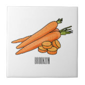 Carreau Illustration de carotte (Devant)