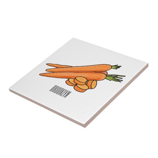Carreau Illustration de carotte (Côté)