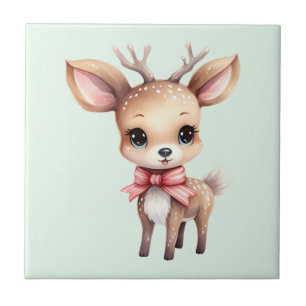 Carreau Illustration de cartoon de bébé cerf mignon