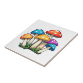 Carreau Illustration de champignon transparent mignon (Côté)