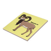 Carreau Illustration de chèvre de Mouflon (Côté)