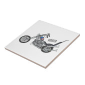 Carreau Illustration de Chopper Motorcycle 1950 (Côté)