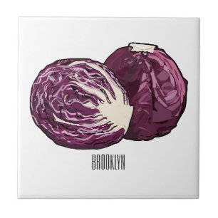 Carreau Illustration de chou rouge