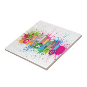 Carreau Illustration de couleur d'abrégé sur horizon de (Côté)