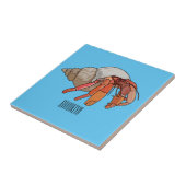 Carreau Illustration de crabe ermite (Côté)