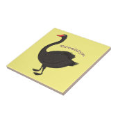 Carreau Illustration de cygne noir (Côté)