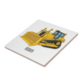 Carreau Illustration de dessin animé Bulldozer (Côté)