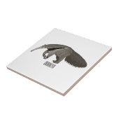 Carreau Illustration de dessin animé de fourmilier  (Côté)