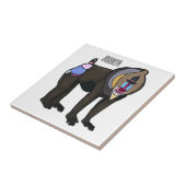 Carreau Illustration de dessin animé Mandrill (Côté)