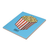 Carreau Illustration de dessin animé Popcorn (Côté)