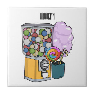 Carreau Illustration de dessin de bonbon