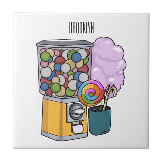 Carreau Illustration de dessin de bonbon (Devant)