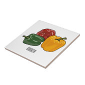 Carreau Illustration de dessin de Capsicum (Côté)