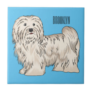 Carreau Illustration de dessin de chien de Havan